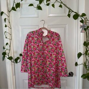 Floral Pink Women's Tunic Top